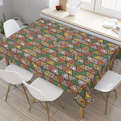 Скатерть прямоугольная JoyArty JoyArty Африканская геометрия из сатена 120x145 см
