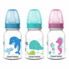 Бутылочка Canpol Babies Love&Sea с узким горлышком с 3 месяцев 120 мл в ассортименте