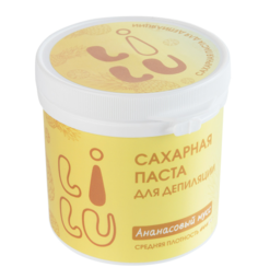 Сахарная паста-мусс в банке 300 гр (22 Ананас средняя плотность) Lilu