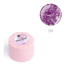 Гель для дизайна ногтей ADRICOCO Glow Bomb №04 "Сиреневое сияние" (6 мл.)