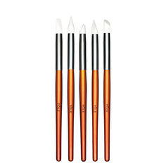 Силиконовые кисти POLE коричневые (5 шт.)