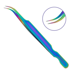 Пинцет SHINE (Шайн) Classic изогнутый (мультицвет, японская сталь)