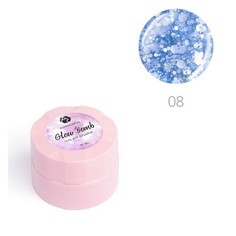 Гель для дизайна ногтей ADRICOCO Glow Bomb №08 "Синий иней" (6 мл.)