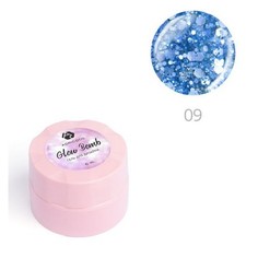 Гель для дизайна ногтей ADRICOCO Glow Bomb №09 "Зимнее небо" (6 мл.)