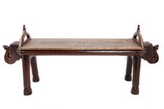 Скамейка Слон (дерево,латунь) Восточная лавка