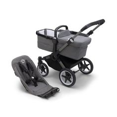 Коляска 2 в 1 Bugaboo (Бугабу) Donkey 5 base Graphite/Grey melange 100002035