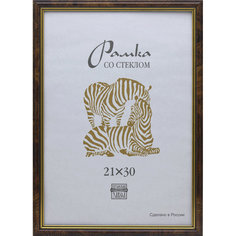 Рамка Зебра А4 21х30 см пластиковый багет 15 мм темный орех 726671