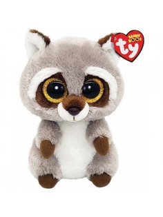 Игрушка мягкая TY Beanie Boos Енот серый Racoon 15 см, 36375