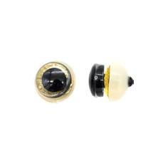 Глаза для куклы Astra&Craft искристые, AR1218-C, золотые, 16 мм, 2 шт (упак)