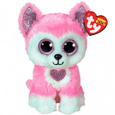 Игрушка мягкая TY Beanie Boos Розовая хаски Hunk 15 см, 36370