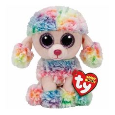 Игрушка мягкая TY Beanie Boos Многоцветный пудель Poofie 25 см, 37145