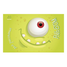 Альбом для рисования ПЗБМ Монстрики офсетная бумага А4 20 листов в ассортименте Полотняно заводская бумажная фабрика