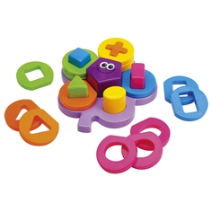 Сортер детский MIOSHI Яркий цветочек 5 фигур, 22 детали, TY9073