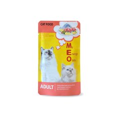 Влажный корм Ме-О Adult для кошек №5, Тунец и Красный окунь в желе 12 шт по 80г Me O