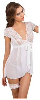 Сорочка бэби-долл Lady in white, белый, XS, Mia Mia