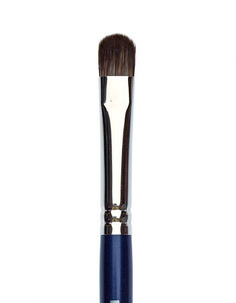 Кисть для теней из имитации белки овальная (Цв: Blue) No Brand