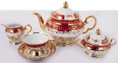 Сервиз чайный Роза Красная На 6 персон 15 предметов Carlsbad
