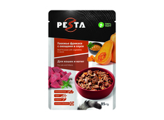 Влажный корм для кошек Pesta говядина и овощи, 85 г