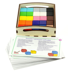 Сортер Уланик Цветные кубики + карточки, маленький