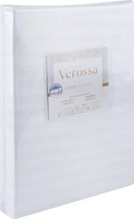 Простыня Verossa Stripe Royal полутораспальная хлопок белая
