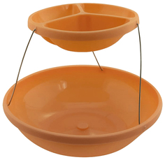 Этажерка OKitchen двухъярусная складная коричневая