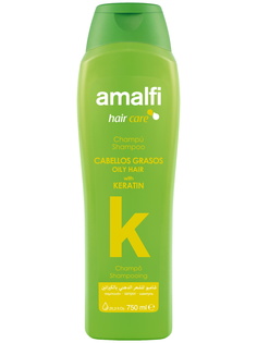 Шампунь для ухода за волосами AMALFI с кератином oily hair 750 мл Amalfy