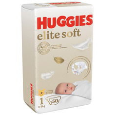 Подгузники для новорожденных Huggies Elite Soft 1 3-5кг 50шт