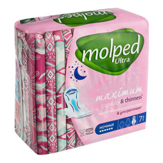 Прокладки женские гигиенические Molped Ultra ультра ночные 7 шт