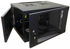 Lanmaster Шкаф настенный 9U Lanmaster TWT-CBWNG-9U-6X6-BK 550x600mm черный 60кг No Brand