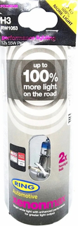 Лампа Головного Освещения H3 Xenon Max+100% 12v 55w Блистер 2 Шт. RING арт. RW1053