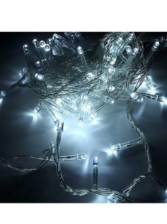 Гирлянда "Нить" 200 LED 20м уличная 3 АА батарейки 8 реж. бел. | код 4690601045454 | SHLig