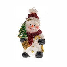 н.г.свеча снеговик с елочкой 7х5,5х11,5см Snowmen