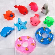Игрушки для ванной Крошка Я Морские жители, 10 шт, малышей