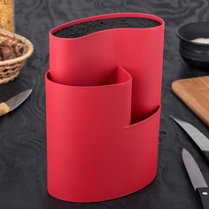 Подставка для ножей и столовых приборов «Нео», 18×11 см, цвет красный No Brand