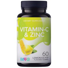 Витамин С + цинк Livs фрукты и лимонное мороженное мармеладные пастилки 60 шт.