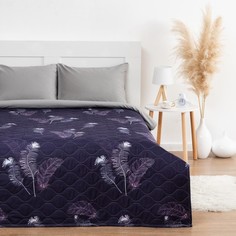 Покрывало LoveLife евро макси "Перья" 240*210±5 см, новосатин,80 г/м2 No Brand