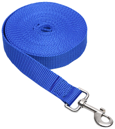 Поводок Пижон 5 м х 2,5 см синий