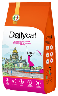 Сухой корм для кошек Dailyсat Casual Line с индейкой, ягненком и рисом, 3 кг