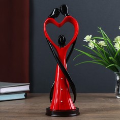 Сувенир полистоун "Семья" стразы, красно-чёрная 31,5х8х10,5 см No Brand