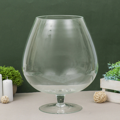 Ваза "Бренди" бокал на ножке H=35х29,5см, d=16.5см,V=12 л 2525 Evis