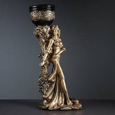 Фигура с кашпо "Девушка Диана" бронза, 2 л / 24х79х36см Хорошие сувениры