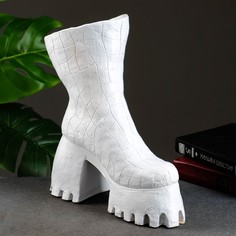 Ваза "Башмак " белая Хорошие сувениры