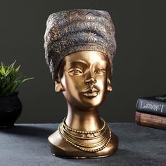 Ваза-подставка к бижутерии "Африканка", бронза, 3,5 л/33х20см Хорошие сувениры