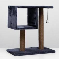 Когтеточка "Столбик с полкой", джут, 50 х 30 х 60 см, микс цветов Persei Line