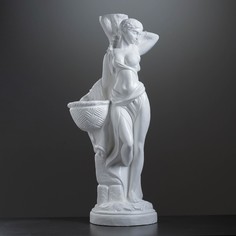 Фигура с кашпо "Гречанка большая" белый, 0,9 л / 40х88х30см Хорошие сувениры