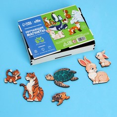 Магнитная игра Лесная мастерская Мама и малыш дерево, в коробке