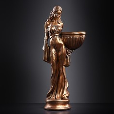 Фигура с кашпо "Девушка в платье",бронза, 1 л/23х36х84 см Хорошие сувениры