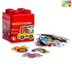 Пазл Puzzle Time в пластиковой упаковке Веселый транспорт 24 детали