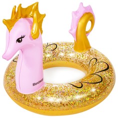 Круг для плавания Bestway Glitter Seahorse Swim Ring 36305, 115х104 см