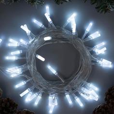 Гирлянда Нить 5м Звёздочки, IP20, прозр. нить, 50 LED, свечение белое, 8 режимов, 220В Luazon Lighting